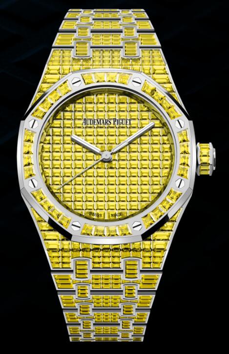 Review 2022 Audemars Piguet ROYAL OAK SELFWINDING YELLOW CHRYSOBERYL 50TH ANNIVERSARY Replica Watch 15554BC.RY.1274BC.01